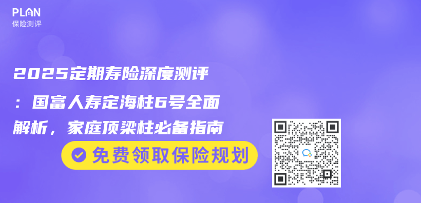 2025定期寿险深度测评：国富人寿定海柱6号全面解析，家庭顶梁柱必备指南插图
