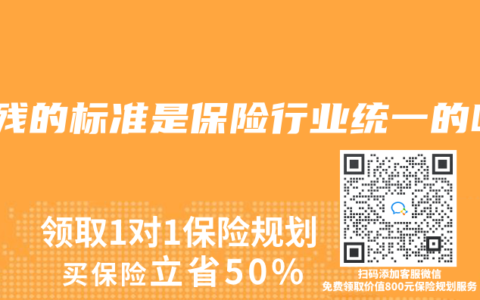 全残的标准是保险行业统一的吗