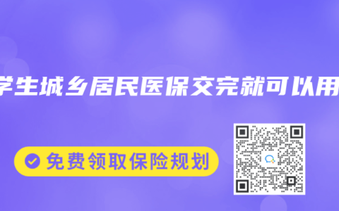 大学生城乡居民医保交完就可以用吗