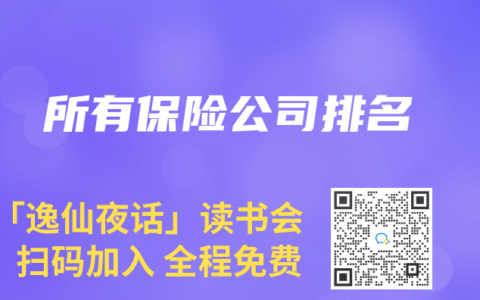 所有保险公司排名