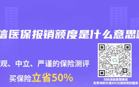 微信医保报销额度是什么意思啊