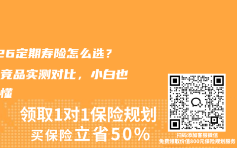 2026定期寿险怎么选？热门竞品实测对比，小白也能看懂