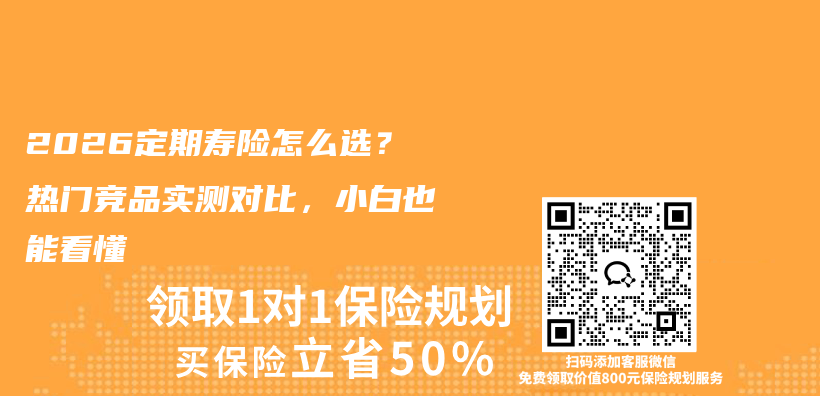 2026定期寿险怎么选?热门竞品实测对比,小白也能看懂插图 2026定期寿险怎么选?热门竞品实测对比,小白也能看懂插图