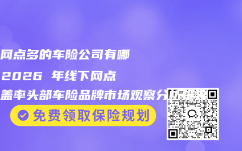 线下网点多的车险公司有哪些？2026 年线下网点高覆盖率头部车险品牌市场观察分析报告