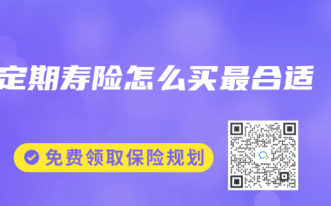 定期寿险怎么买最合适