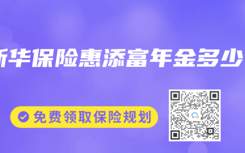 新华保险惠添富年金多少