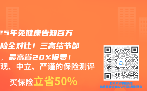 2025年免健康告知百万医疗险全对比！三高结节都能买，最高省20%保费！