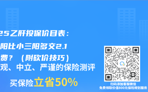 2025乙肝投保价目表：大三阳比小三阳多交2.1倍保费？（附砍价技巧）