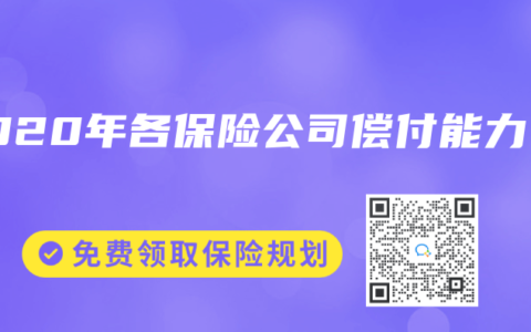 2020年各保险公司偿付能力