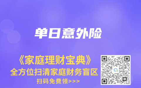单日意外险