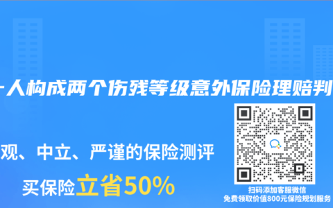 同一人构成两个伤残等级意外保险理赔判例