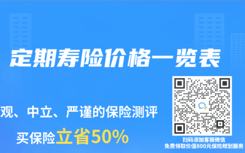 定期寿险价格一览表