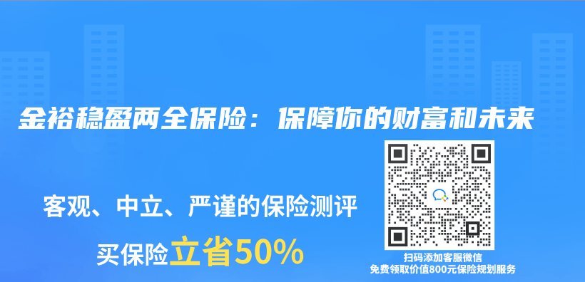 金裕稳盈两全保险：保障你的财富和未来插图