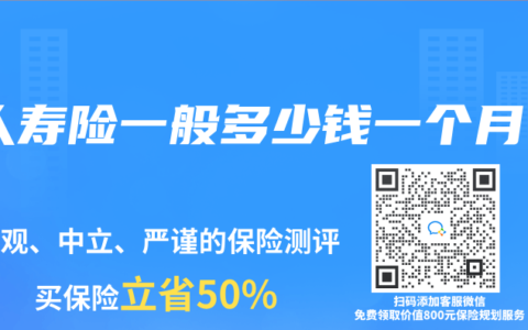 人寿险一般多少钱一个月