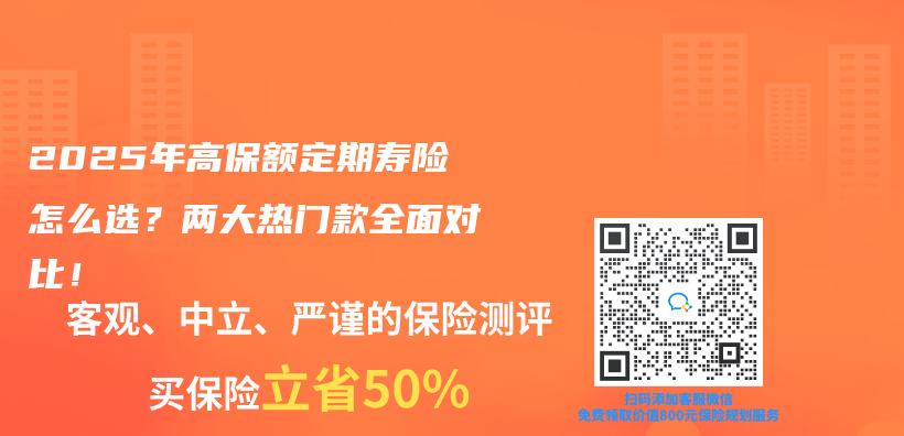 2025年高保额定期寿险怎么选？两大热门款全面对比！插图