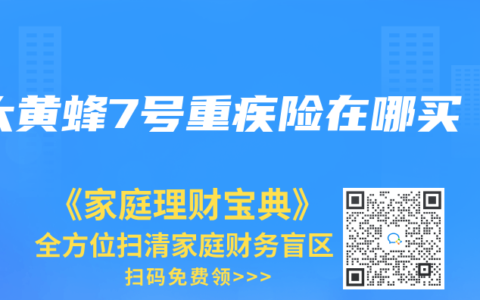 大黄蜂7号重疾险在哪买