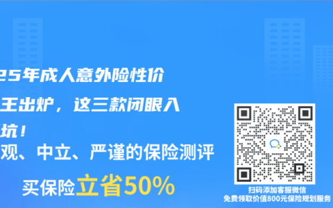 2025年成人意外险性价比之王出炉，这三款闭眼入不踩坑！