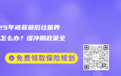 2025年被裁员后社保养老金怎么办？缓冲期政策全解读