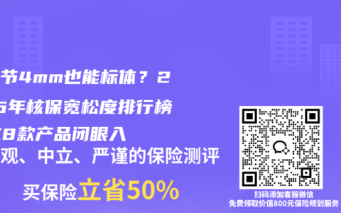 肺结节4mm也能标体？2026年核保宽松度排行榜，这8款产品闭眼入