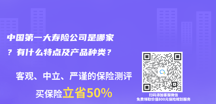 中国第一大寿险公司是哪家？有什么特点及产品种类？插图