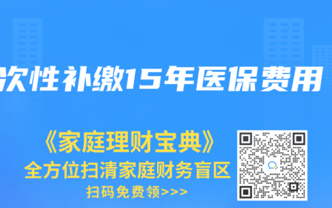一次性补缴15年医保费用