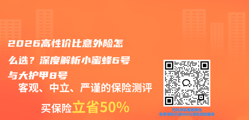 2026高性价比意外险怎么选?深度解析小蜜蜂6号与大护甲8号插图 2026高性价比意外险怎么选?深度解析小蜜蜂6号与大护甲8号插图