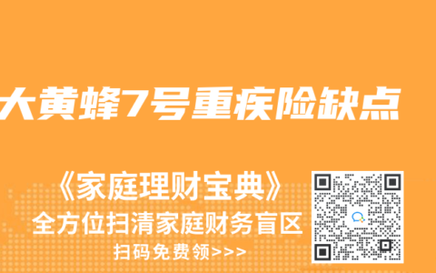 大黄蜂7号重疾险缺点