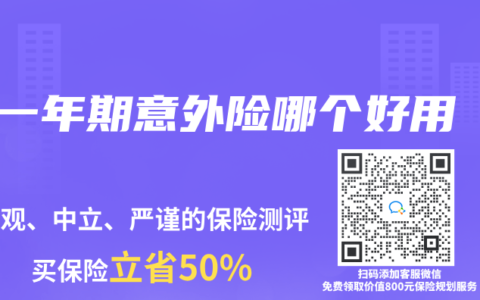 一年期意外险哪个好用