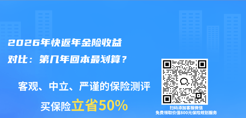 2026年快返年金险收益对比：第几年回本最划算？插图