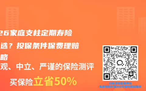 2026家庭支柱定期寿险怎么选？投保条件保费理赔全攻略