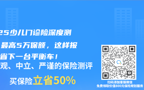 2025少儿门诊险深度测评：最高5万保额，这样报销能省下一台平衡车！