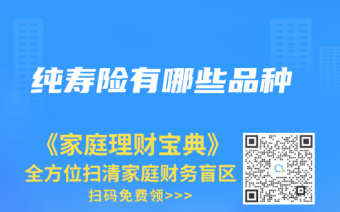 纯寿险有哪些品种