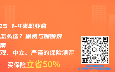 2025 1-4类职业意外险怎么选？保费与保额对照指南
