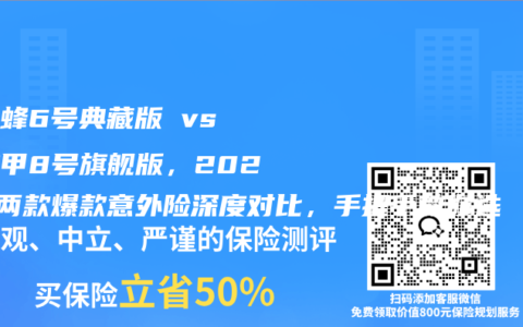 小蜜蜂6号典藏版 vs 大护甲8号旗舰版，2026年两款爆款意外险深度对比，手把手教你选