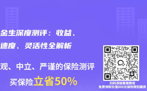 岁享金生深度测评：收益、回本速度、灵活性全解析