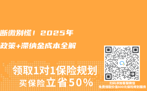 社保断缴别慌！2025年补缴政策+滞纳金成本全解析