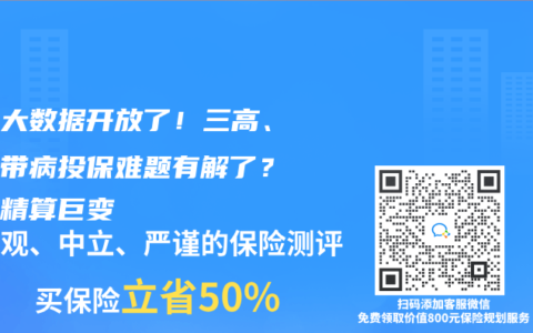 医保大数据开放了！三高、结节带病投保难题有解了？保险精算巨变