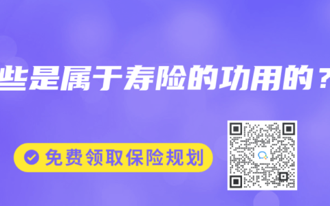 哪些是属于寿险的功用的？