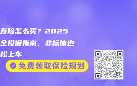 定期寿险怎么买？2025年超全投保指南，非标体也能轻松上车