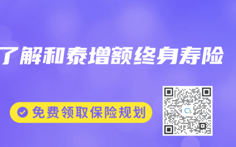 了解和泰增额终身寿险