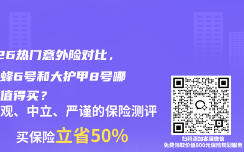 2026热门意外险对比，小蜜蜂6号和大护甲8号哪款更值得买？