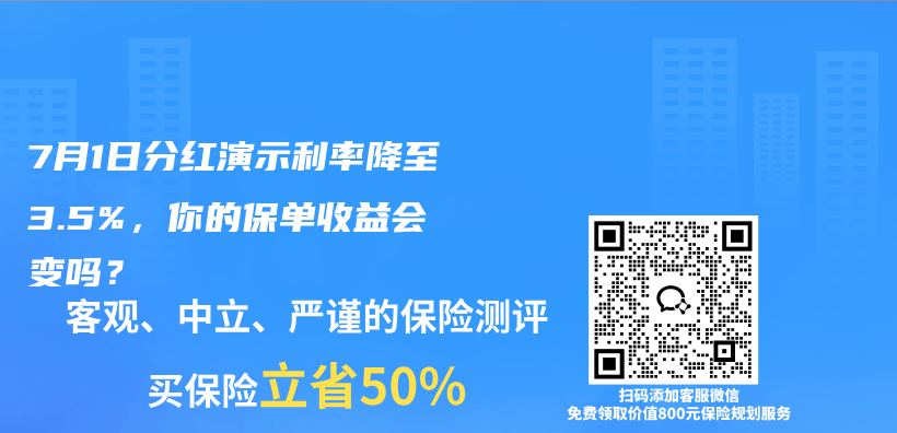 7月1日分红演示利率降至3.5%，你的保单收益会变吗？插图1