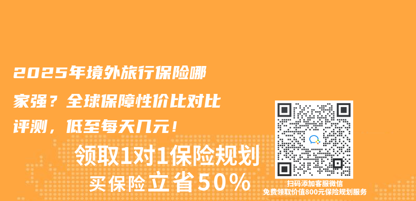 2025年境外旅行保险哪家强？全球保障性价比对比评测，低至每天几元！插图