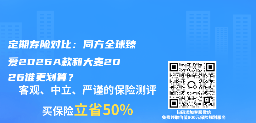 定期寿险对比：同方全球臻爱2026A款和大麦2026谁更划算？插图1