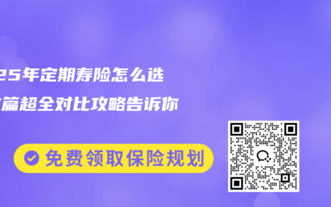 2025年定期寿险怎么选？这篇超全对比攻略告诉你