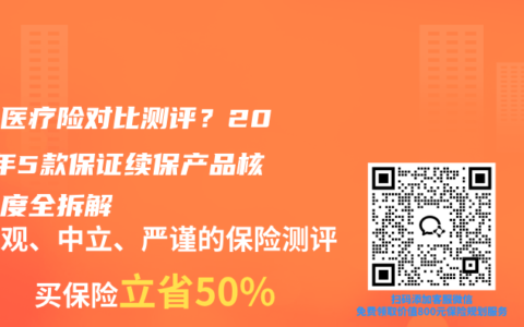 百万医疗险对比测评？2026年5款保证续保产品核心维度全拆解