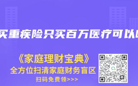 不买重疾险只买百万医疗可以吗