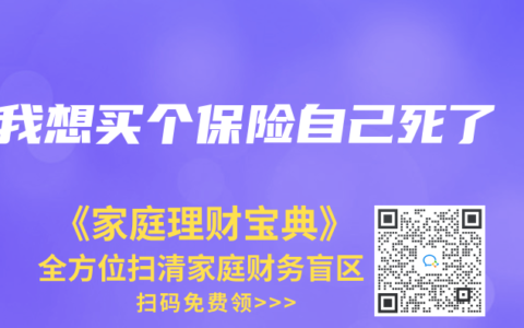 我想买个保险自己死了