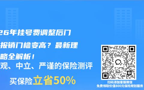 2026年挂号费调整后门诊险报销门槛变高？最新理赔攻略全解析！