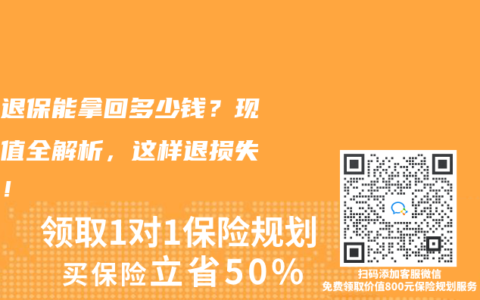 保险退保能拿回多少钱？现金价值全解析，这样退损失最小！